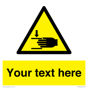 Custom warning crushing of hands